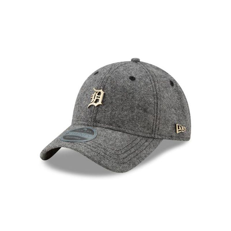 MLB Detroit Tigers Tweed Badge 9Twenty Adjustable (ZDH0103) - Grey New Era Caps